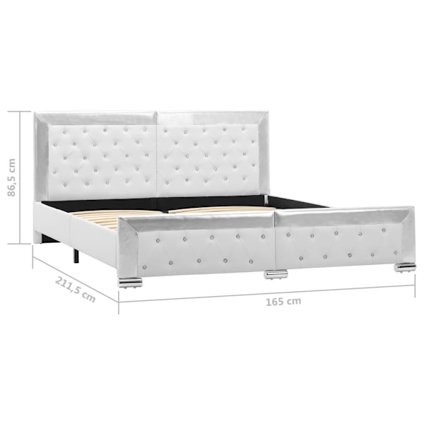 vidaXL Sängram vit konstläder 160x200 cm Vit