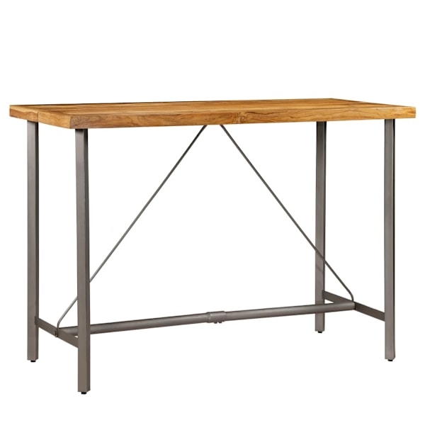 vidaXL Barbord massiv återvunnen teak 150x70x106 cm Brun