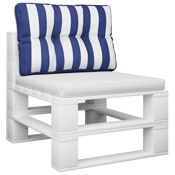 vidaXL Palldyna blå&vit randig 60x40x12 cm tyg Flerfärgsdesign