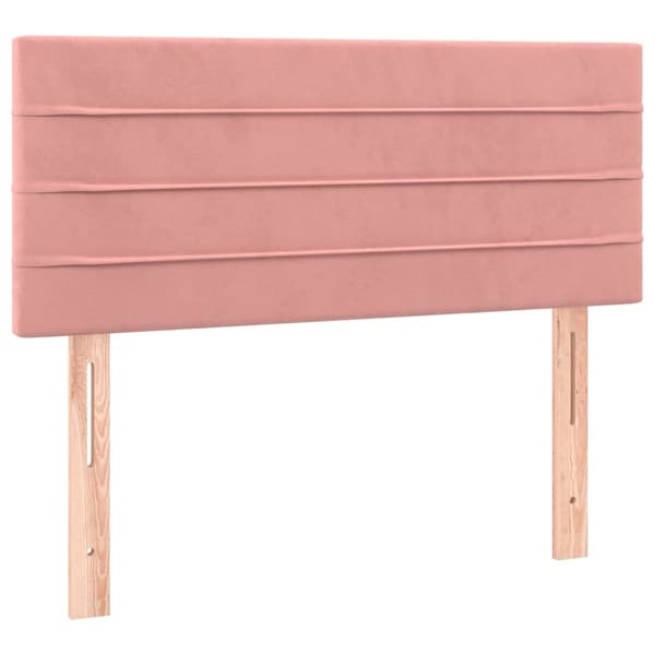 vidaXL Ramsäng med madrass rosa 90x200 cm sammet Rosa