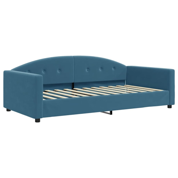vidaXL Dagbädd utdragbar och madrasser blå 100x200 cm sammet Blå