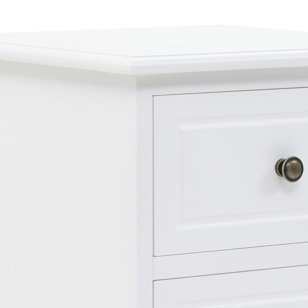 vidaXL Nattduksbord MDF och furu 35x32x59 cm Vit