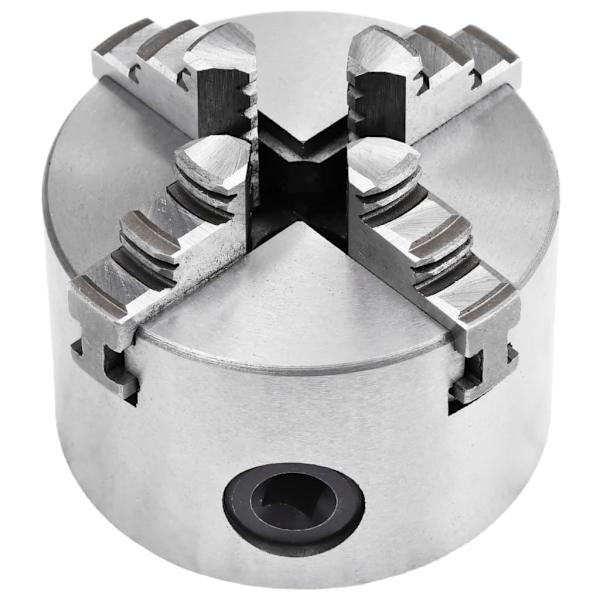 vidaXL 4-backs självjusterande svarvchuck 80 mm stål