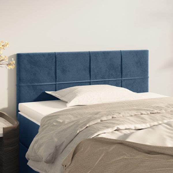 vidaXL Sänggavel mörkblå 80x5x78/88 cm sammet Blå