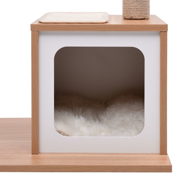 vidaXL Katt klösträd med klösmatta i sisal 104 cm Brun