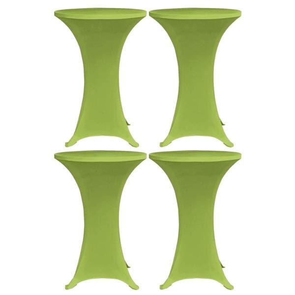 vidaXL Bordsöverdrag 4 st 80 cm stretch grön Grön