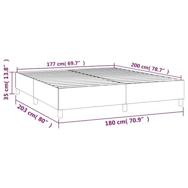 vidaXL Sängram vit 180x200 cm konstläder Vit