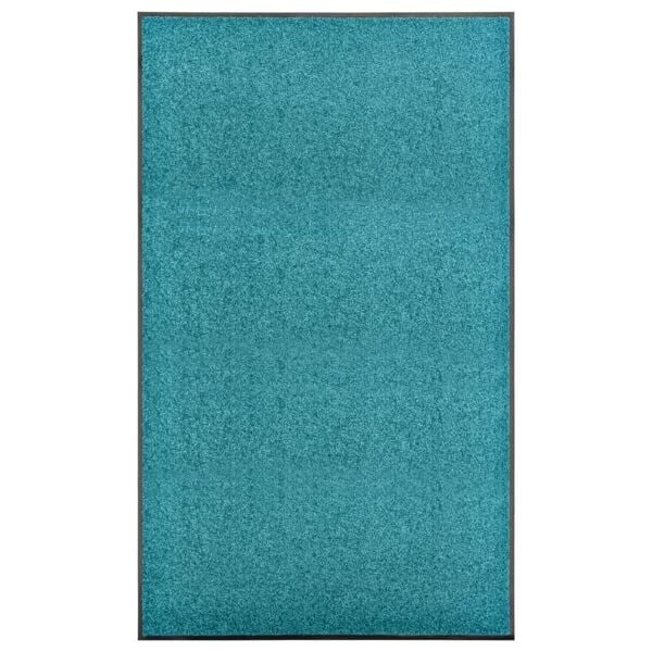 vidaXL Dörrmatta tvättbar cyan 90x150 cm Turkos