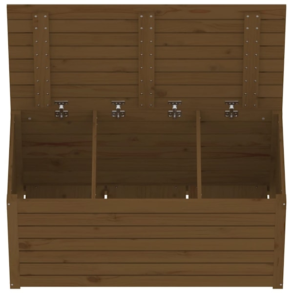 vidaXL Dynbox honungsbrun 101x50,5x46,5 cm massiv furu Brun