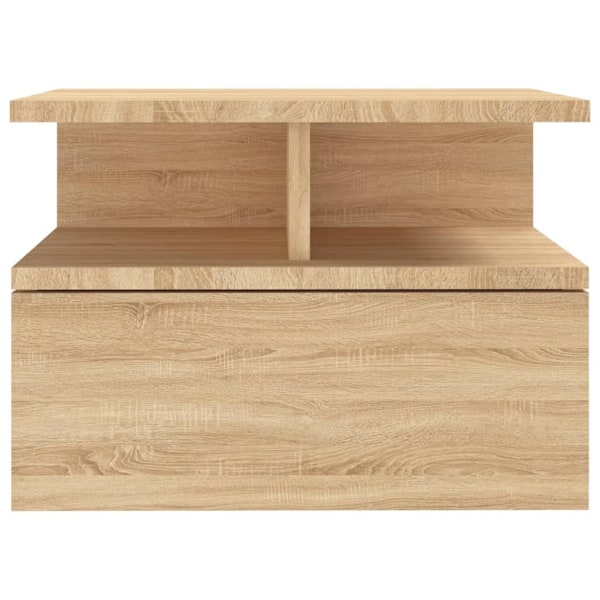 vidaXL Svävande sängbord 2 st sonoma-ek 40x31x27 cm konstruerat trä Brun