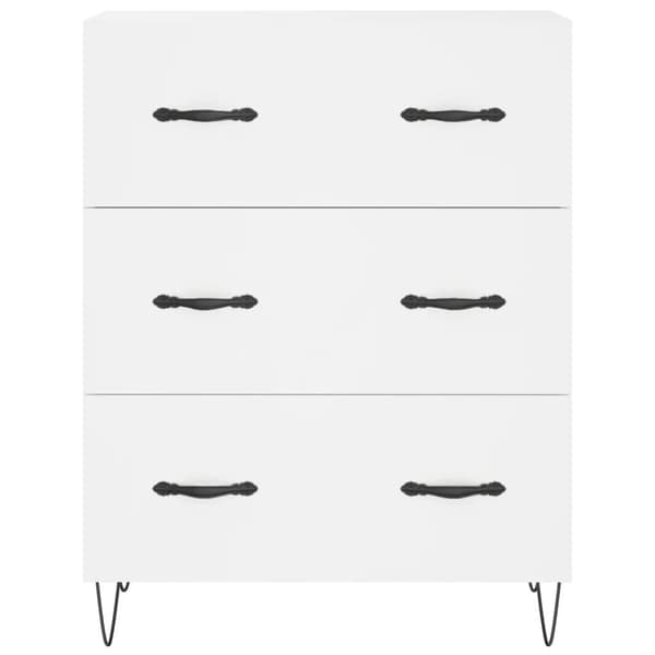 vidaXL Högskåp vit 69,5x34x180 cm konstruerat trä Vit