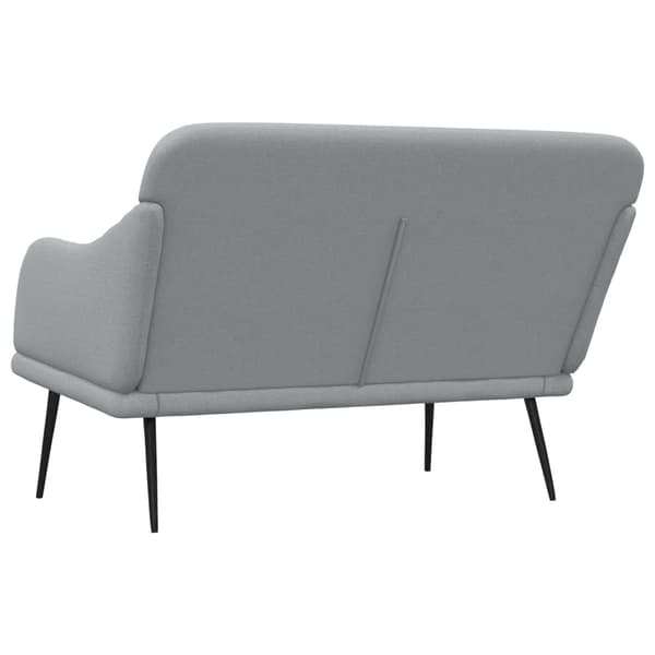 vidaXL Bänk ljusgrå 110x76x80 cm tyg Grå