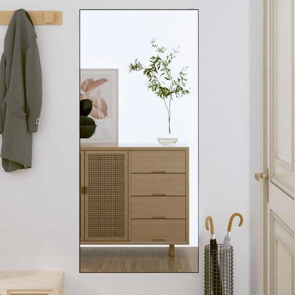 vidaXL Väggspegel 50x100 cm glas rektangulär Silver