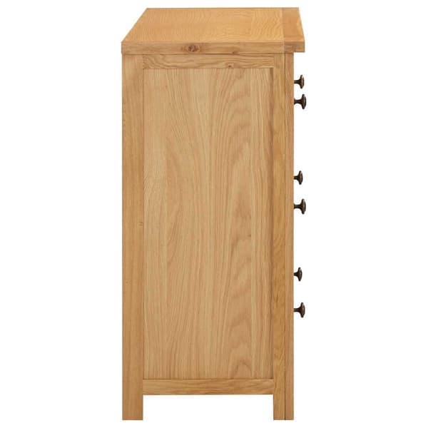 vidaXL Byrå 80x35x75 cm massiv ek Brun