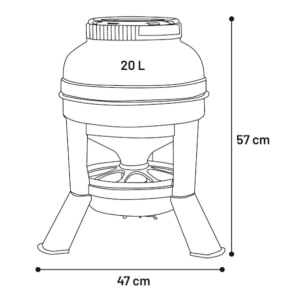 FLAMINGO Kycklingmatare Mivo 20 L multifärg