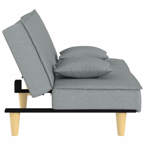 vidaXL Bäddsoffa ljusgrå tyg Grå