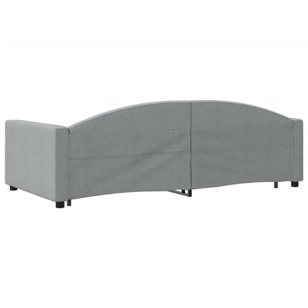 vidaXL Dagbädd utdragbar ljusgrå 100x200 cm tyg Grå