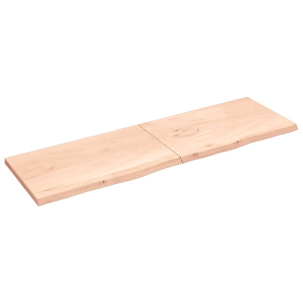 vidaXL Bordsskiva 200x60x(2-4) cm obehandlad massiv ek Brun