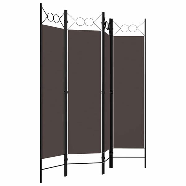 vidaXL Rumsavdelare 4 paneler brun 160x180 cm Brun