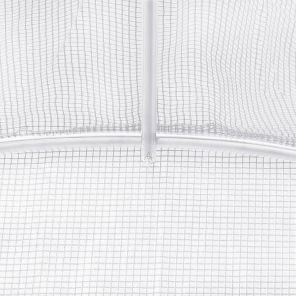 vidaXL Växthus med stålram vit 110 m² 22x5x2,3 m Vit