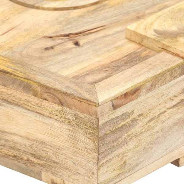 vidaXL Soffbord kassettband 100x52x45 cm massivt mangoträ Brun