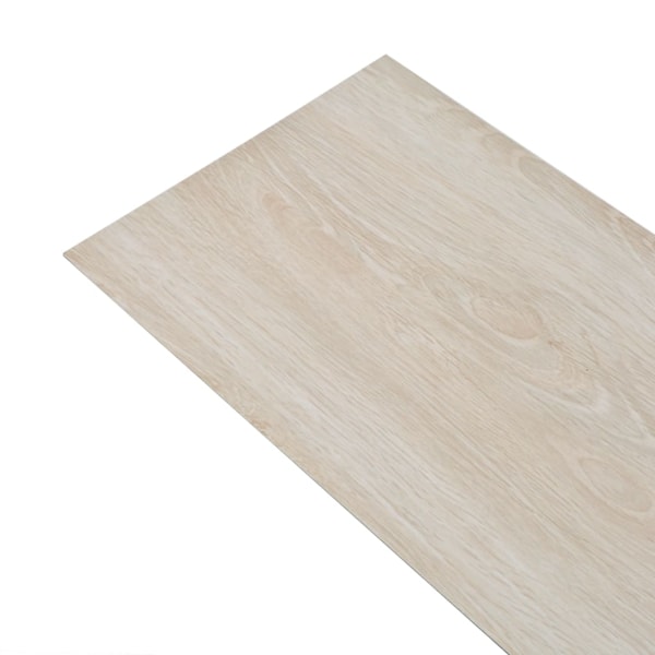 vidaXL Ej självhäftande PVC-golvplankor 5,26 m² 2 mm klassisk ek vit Vit