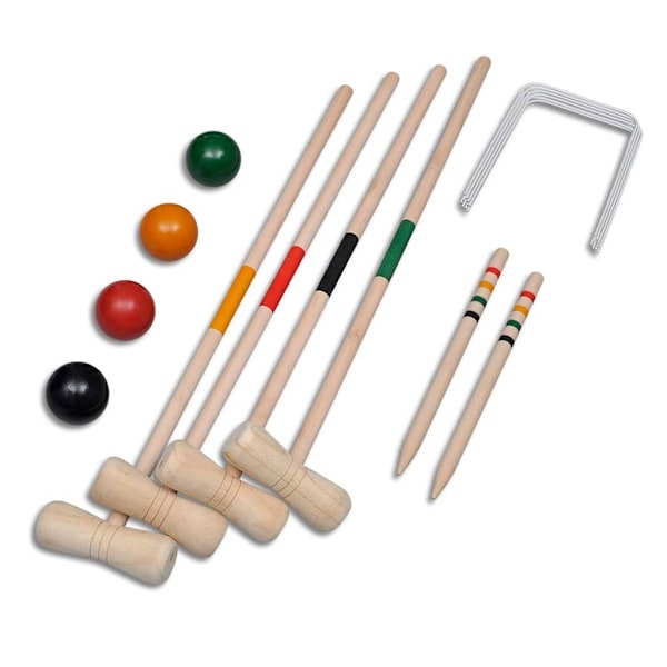 vidaXL Krocket set i trä för 4 spelare