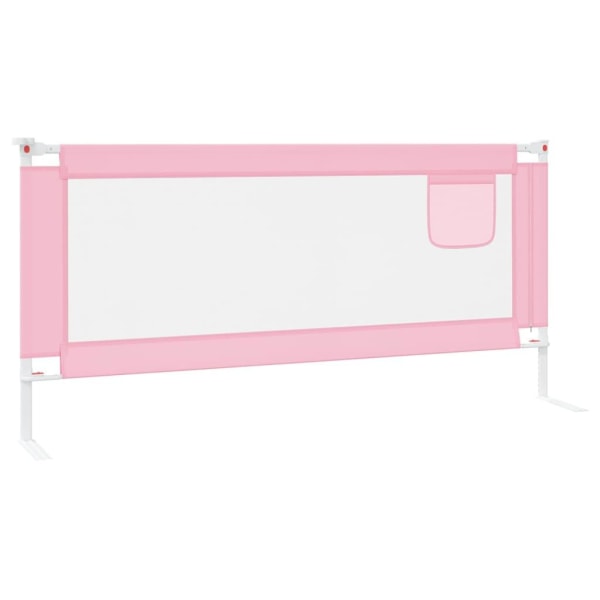 vidaXL Sängskena för barn rosa 200x25 cm tyg Rosa