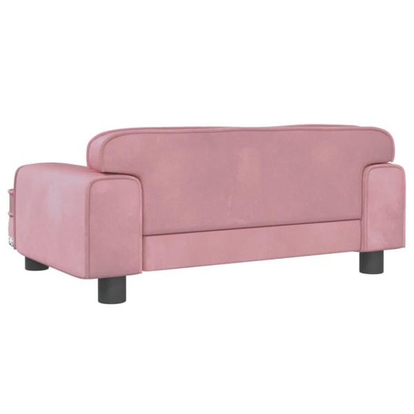 vidaXL Hundbädd rosa 70x45x30 cm sammet Rosa