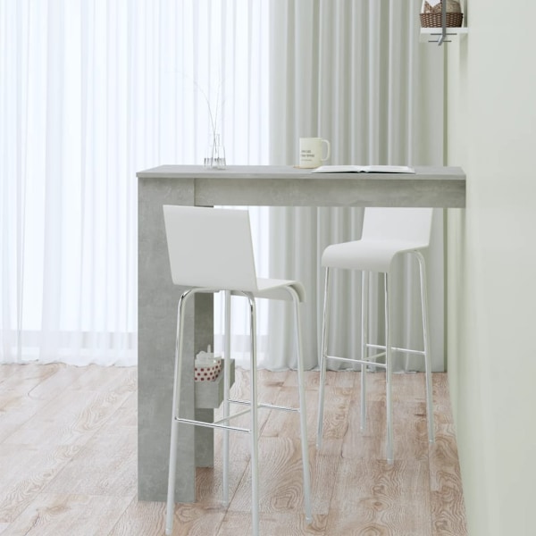 vidaXL Barbord väggmonterat betonggrå 102x45x103,5 cm konstruerat trä grå