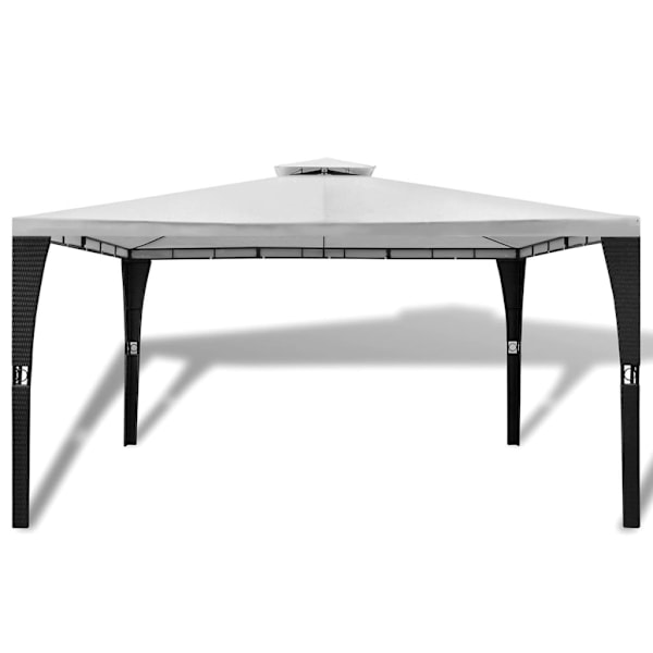 vidaXL Paviljong konstrotting gräddvitt tak 3 x 4 m Creme