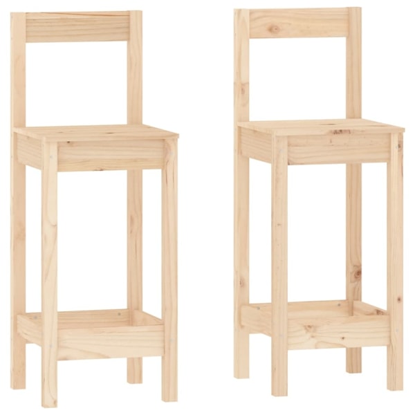 vidaXL Barmöbler 3 delar massiv furu Brun