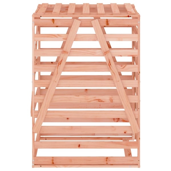 vidaXL Skjul för sopkärl 84x90x128,5 cm massivt douglasträ Brun