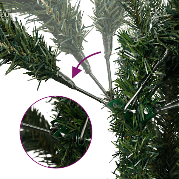 vidaXL Plastgran med snö gångjärn 180 cm Grön