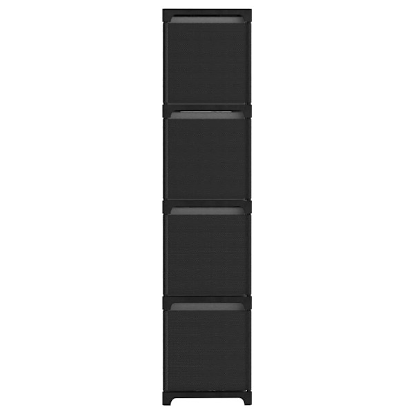 vidaXL Hylla med 12 kuber med lådor svart 103x30x141 cm tyg Svart