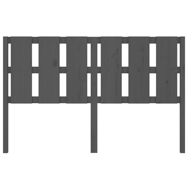 vidaXL Sänggavel grå 155,5x4x100 cm massiv furu Grå