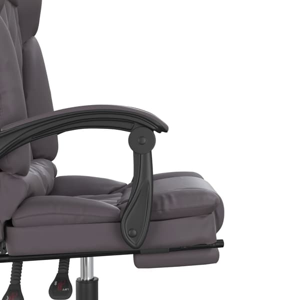 vidaXL Kontorsstol med massage grå konstläder Grå