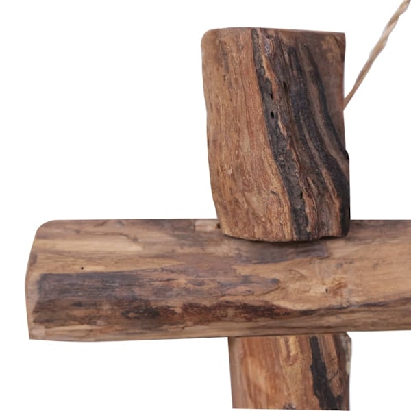vidaXL Spegel naturfärgad 50x50 cm återvunnen teak Brun