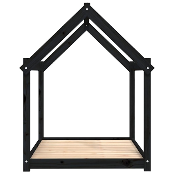 vidaXL Hundbädd svart 111x80x100 cm massiv furu Svart