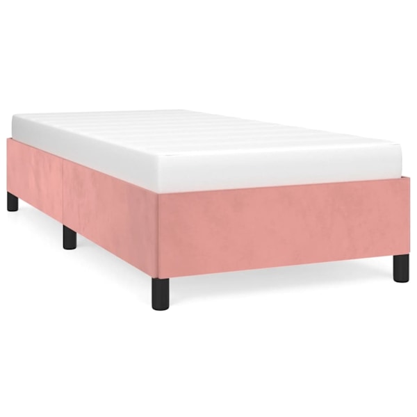 vidaXL Sängram rosa 90x190 cm sammet Rosa