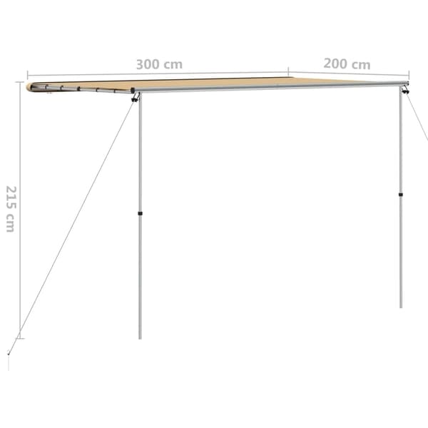 vidaXL Husvagnsmarkis 3x2x2,15 m beige Beige