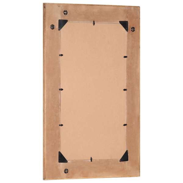 vidaXL Väggspegel massivt återvunnet trä 60x90 cm Brun