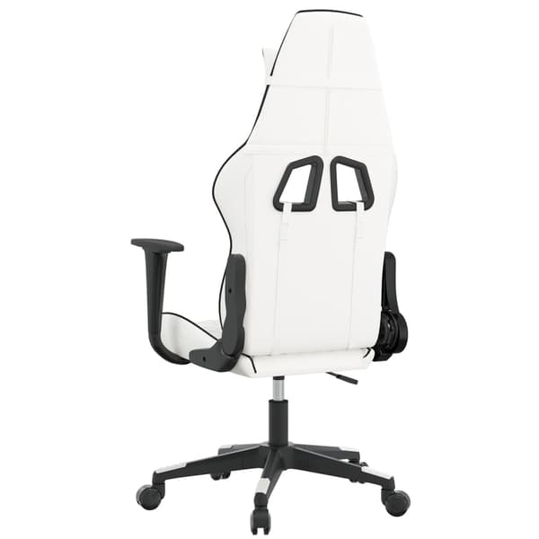 vidaXL Gamingstol vit och svart konstläder art