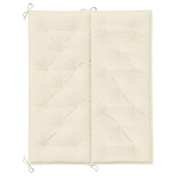 vidaXL Bänkdyna för trädgården gräddvit 120x(50+50)x7 cm oxfordtyg Vit