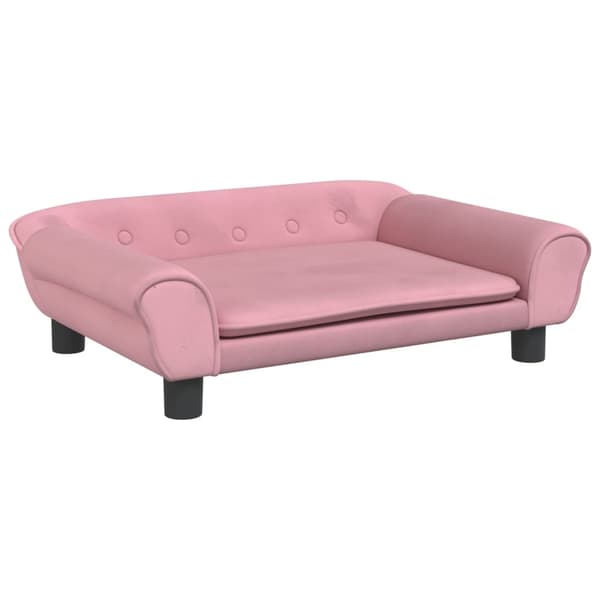 vidaXL Barnsoffa rosa 70x45x26 cm sammet Rosa