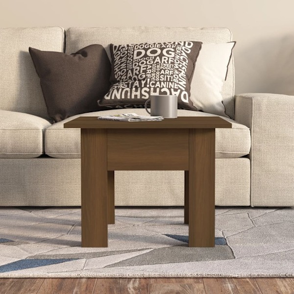 vidaXL Soffbord brun ek 55x55x42 cm konstruerat trä Brun