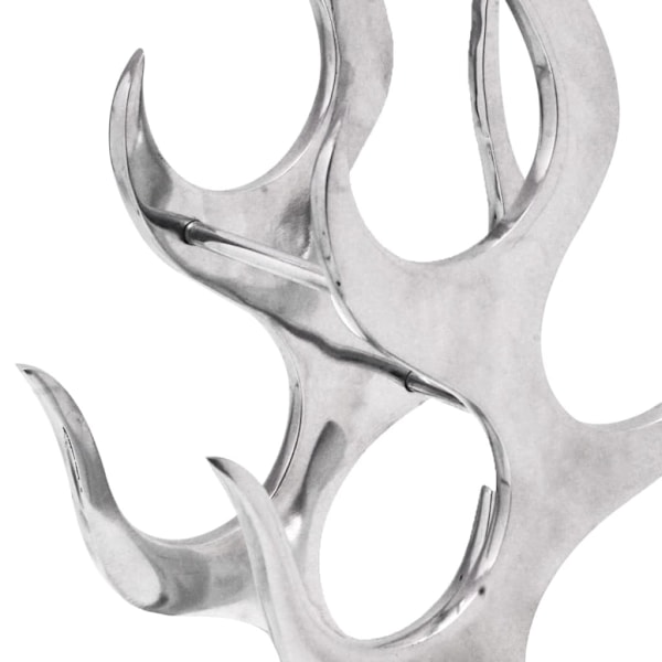 vidaXL Vinställ lågor 9 flaskor aluminium silver Silver