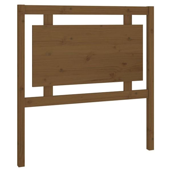 vidaXL Sänggavel honungsbrun 126x4x100 cm massiv furu Brun