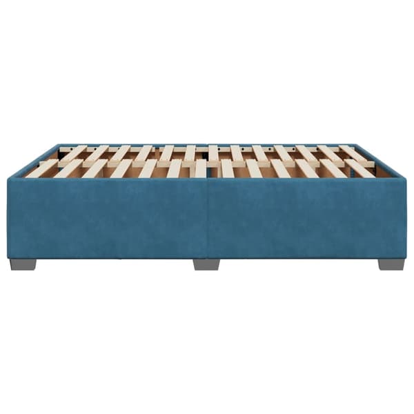 vidaXL Sängram blå 160x200 cm sammet Blå