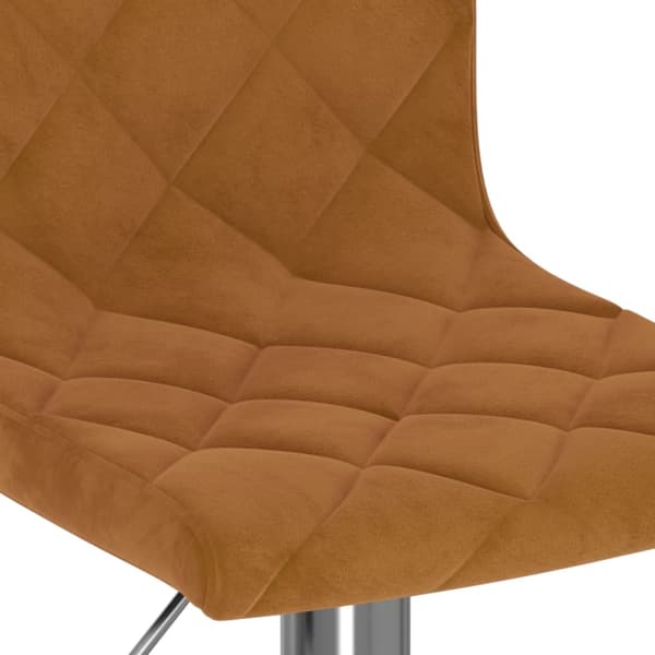 vidaXL Barstolar 2 st brun sammet Brun